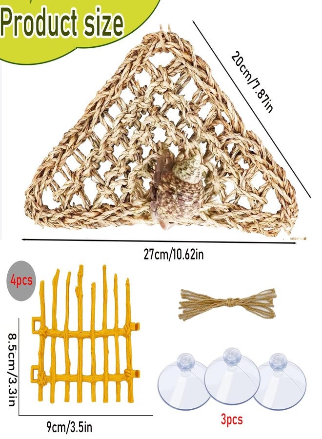 Delllala Hermit Crab Ladder Climbing Toy|Hermit Crab Decoration Tank Accessories，Reptile Habitat Decor with Climbing Hammock Toys for Leopard Gecko，Lizards, Tarantulas - Image 2